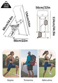 Resim Max Fit Eğim Ayarlı Dijital Göstergeli Katlanabilir Climber Tırmanma Aleti 