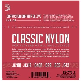 Resim D'Addario EJ27H Classic Nylon Hard Tension Klasik Gitar Teli (3'lü Paket) 