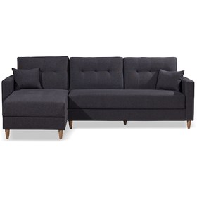 Resim Kilim Mobilya Scandi Köşe Uzanmalı Köşe Takımı V1 (2 Sağ + Uzanma Sol) Renk Koyu Gri 