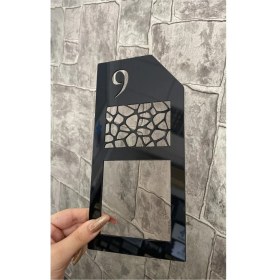 Resim Yönline Parlak Daire Kapı Numarası Zil Priz Çerçevesi 