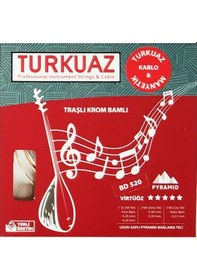 Resim Turkuaz BD520 Uzun Sap Bağlama Teli 020 Pyramid + Krom Bamlı SET 