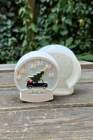 Resim Rufus Concept 2D Kar Küresi Kamyon Desenli Silikon Mum Kalıbı 