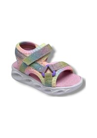 Resim Arzen Bebe 222-26 Simli Işıklı Cırtlı Anatomik Kız Çocuk Sandalet 22-25 