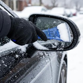 Resim Araba Buz Kazıyıcı Araç Cam Kar Temizleyici Oto Ön Camı Kırıcı Kazıma Aparatı Temizleme Kış Kırağı 