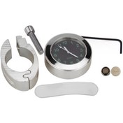 Resim Dianziye Motorcycle Elektrikli Bisiklet Çelik Kilitli Sarımsak Saati 22-25mm Çubuk Uyumlu Ip67 Su Geçirmez Gümüş Renkli Cnc Alüminyum Aksesuar 