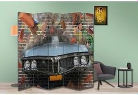 Resim Araba Temalı Özel Tasarım Paravan Room Divider PRV1124, 180 x 180 