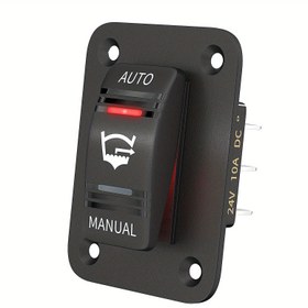 Resim 3 Yollu Bilge Pompası Anahtarı 12V 24V 4Pin 20A SPDT Otomatik/Kapalı/Manuel LED Işıklı Tekne ve Deniz Araçları için Bilge Pompası Paneli 