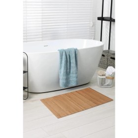 Resim Lüx Kalın Bambu Kaymaz Banyo Paspası I Su Geçirmez Çok Amaçlı Kaydırmaz Mat 80*50 