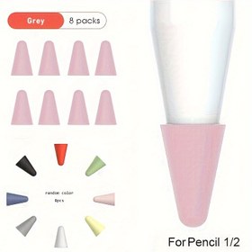 Resim Kalem ucu kılıfı için uygun, kaymaz, aşınmaya dayanıklı, sessiz, kağıt filmi, silikon koruyucu kılıf, iPad kalem 1/2 nesil kalem ucu, ipencil kalem kılıfı, kalem kapağı 