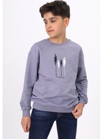Resim Toontoy Erkek Çocuk Baskılı Sweatshirt Koyu Gri 