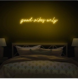 Resim Twins Led Good Vibes Only Yazılı Neon Tabela Gün Işığı Model:model:35923366 Gün Işığı 