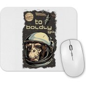 Resim Baskı Dükkanı Macaco Astronauta Mouse Pad 