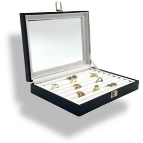 Resim Richbox Sosis Model Yüzük Takı Kutusu 18x25cm Siyah İçi Beyaz 