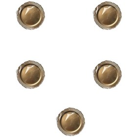 Resim Parti Davet Piknik Doğum Günü Sert Plastik Mika Tabak - Altın - 18 Cm. - 6'lı 5 Paket 