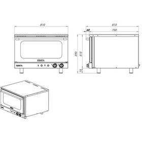 Resim Remta Elektrikli Patiseri Fırın 40x60 Cm Tepsi Monofaze 