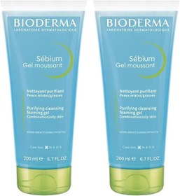 Resim Bioderma Sebium Karma, Yağlı ve Akne Eğilimli Ciltler için Sivilce ve Siyah Nokta Karşıtı Günlük Yüz Temizleme Jeli 200 ml (2 paketi) 