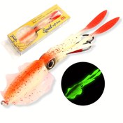 Resim 1 Adet Kurşunlu Ahtapot Yem, Çift Kancalı 15.01cm 60G Kalamar Taklması, Derin Deniz Balıkçılığı İçin Tekne Balıkçılıkta Kullanılan Yapay Yumuşak Yem 