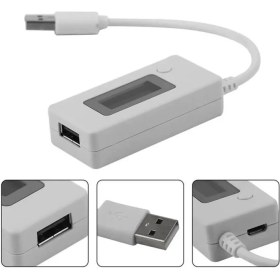 Resim Wozlo USB Voltmetre Ampermetre Test Cihazı - Dijital Led Göstergeli USB Volt Amper Ölçer 