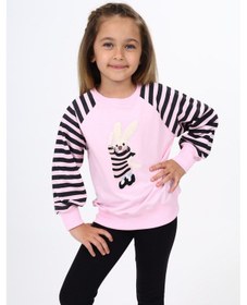 Resim Toontoy Kids Toontoy Kız Çocuk Nakışlı Sweatshirt Pembe 
