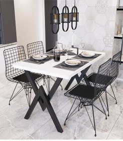 Resim Avvio White Dreams Mutfak Masa Takımı Yemek Masa Takımı Beyaz 