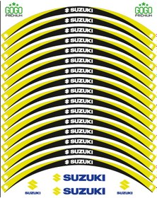 Resim Suzuki Sarı Siyah Reflektörlü Jant Şeridi 