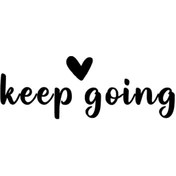 Resim Genel Markalar Keep Going Sticker Oto Motor Laptop Duvar Folyo Sticker 20x8 cm 