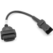 Resim Synodicmonth Ducati İçin Obd Motosiklet Kablosu 4 Pin Fiş Kablosu Teşhis Kablosu 4 Pin'den Obd2'ye 16 Pin Adaptörü 