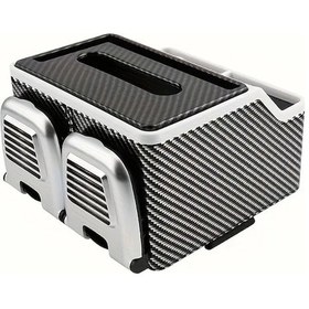 Resim Xuweiwei Grey 1 Parça Abs Çok Amaçlı Araç Kolçak Organizatörü Dayanıklı Saklama Kutusu 