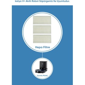 Resim Şımart Katya V+ Akıllı Robot Süpürge Hepa Filtre 3 Adet 