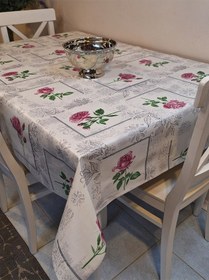 Resim Elyaflı Pvc Muşamba - Desenli Silinebilir Masa Örtüsü Mor Mor 