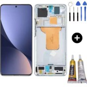 Resim Xiaomi Mi 12 Uyumlu Servis Çıtalı Lcd Ekran Dokunmatik Beyaz + Montaj Seti 