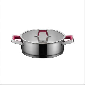 Resim Kütahya Porselen Silindir 18 Prç Çelik Çeyiz Seti Fuşya 