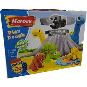 Resim Ern Heroes 3D Dinazor Oyun Hamuru Seti 