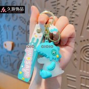 Resim Silver1 Gıoıo Yeni Sevimli Kedi Pençe Çapraz Giyinme Kurumi Bebek Araba Anahtarlık Büyük Kulak Köpek Çift Okul Çantası Hediye Anahtarlık Kolye (Yurt Dışından) 