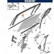 Resim Peugeot 308 (2014-2021) Sağ Arka Cam Dış Sıyırıcı Fitili (Orijinal) 