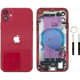 Resim instatech Apple Iphone 11 Dolu Kasa + Montaj Seti Hediye - Kırmızı 