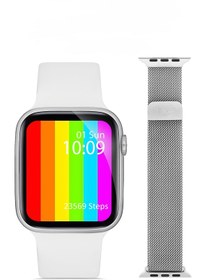 Resim Watch 6 Apple Android Huawei Uyumlu Akıllı Saat Arama Yapma Özellikli Nabız Ölçer Yedek KordonHediye 