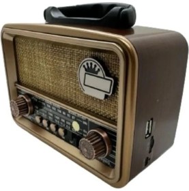 Resim Güneş Enerjili Bluetooth Radyo, Fm/am/sw, Usb, Sd, Aux, Renkli, Nostaljik Tasarım 