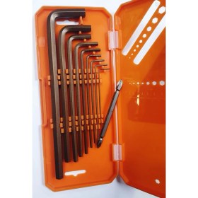 Resim Makro Yapı 9 Parça Düz Uzun Alyan Takımı Allen Seti Bits Uçlu 