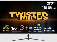 Resim 27 Tm27Dfı FHD 165 Hz 1 Ms HDMI Dp Amd Freesync/Gsync Çerçevesiz Rgb Ips Gaming Monitör Twisted Minds