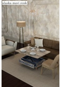 Resim Rosa Desenli Akıllı Sehpa Çekmeceli, Sihirli Sehpa 