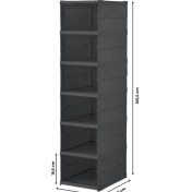 Resim 6 Katlı, Katlanabilir Ayakkabılık, Taşınabilir Çok Amaçlı, Geniş, Katlanabilir Dolap ve Raf 