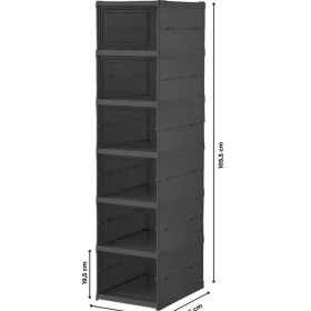 Resim 6 Katlı, Katlanabilir Ayakkabılık, Taşınabilir Çok Amaçlı, Geniş, Katlanabilir Dolap ve Raf 