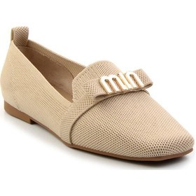Resim Bambi Bej Kadın Loafer Ayakkabı K01327020382 Bej 