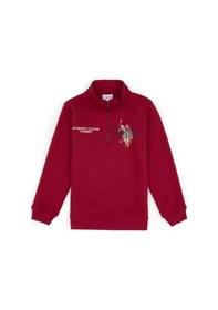 Resim U.s. Polo Assn. Erkek Çocuk Sweatshirt 50315815-vr104 Koyu Frambuaz/dark Raspberry 