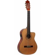 Resim Ashton CGFLCEQ Flamenko Elektro Klasik Gitar (Natural) 