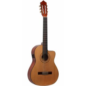 Resim Ashton CGFLCEQ Flamenko Elektro Klasik Gitar (Natural) 