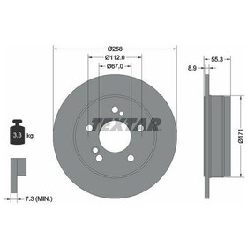 Resim Fren Diski Arka 258mm W124-w201-w202 1983-1995 Adet Fiyatıdır 