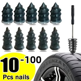 Resim 10/30adet Sentetik Kauçuk Lastik Tamir Çivileri, Evrensel Delik Düzeltilmesi Araçları için Araba, Motosiklet, Kamyon, Scooter, Bisiklet Lastikleri 