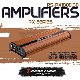 Resim Reiss Audio Rs-px1800.5d 5 Kanal Amfi Hem Bas Hem Hoparlör Tek Amfi 